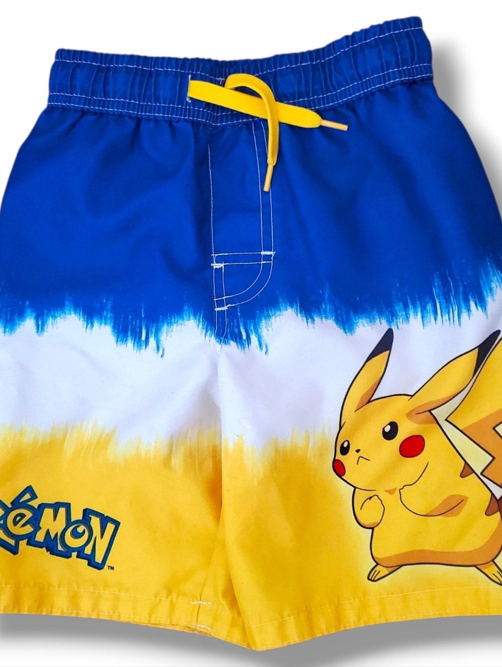 Pokemon Boys Swimsuit Swim Trunks Shorts Size Small  Pikachu Sega Tie Dye